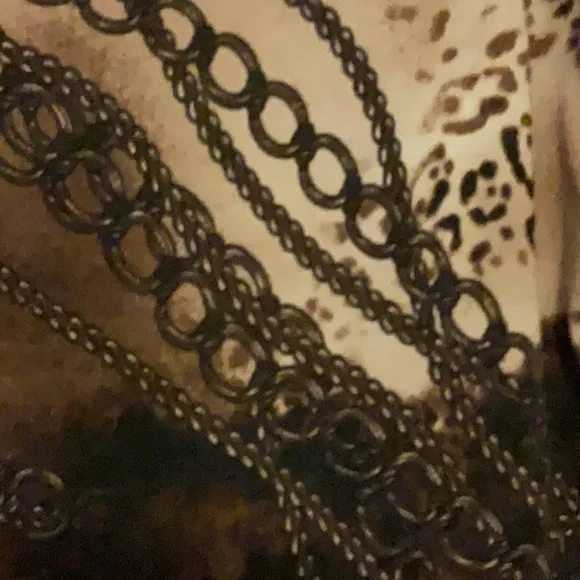 Chico's Equestrian Tan and Brown Patterned Top Size XL Retail $99 - Picture 3 of 5